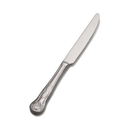 Bon Chef Kings, Dinner Knife, Euro, Solid Handle, Mirror Finish, 13/0, 9.85" , set of 12 S2712